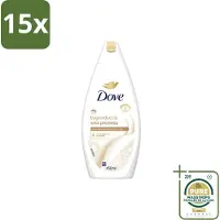 Dove 15 x – Douchegel – Nourishing Silk – 450 ml - Wasstrips - Douchegel - Zijdezachte Huid - Verzorgende Douchegel - Mild Reinigen - Huid Verzorgen