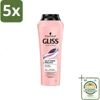 GLISS 5 x - Shampoo - Split Hair Miracle - Voor Beschadigd Haar - 250 ml - Wasstrips - Haarverzorging - Gespleten Haarpunten - Beschadigd Haar - Haarherstel - Shampoo Voor Beschadigd Haar