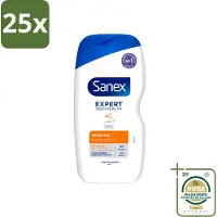 Sanex 25 x - Douchegel - Expert Skin Health Sensitive - Voor Gevoelige Huid - 400 ml - Wasstrips - Gevoelige Huid - Douchegel - Huidverzorging - Milde Reiniging - Hydratatie