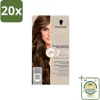 Schwarzkopf 20 x - Haarkleuring - Creme Supreme 6-0 - Natuurlijk Lichtbruin - 245g - Wasstrips - Haarkleur - Haarverf - Haarverzorging - Permanent Kleuren - 100% Grijsdekking