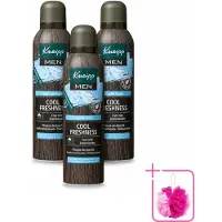 Kneipp 3 x - Douche schuim - Men Cool Freshness - Frisse geur - 200 ml - Bulkverpakking - Douche foam - Douchemop - Munt geur
