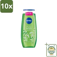 Nivea 10 x – Douchegel – Fruity Delight – 250 ml - Wasstrips - Douchegel - Fruitige Geur - Huidverzorging - Milde Reiniging - Verfrissend
