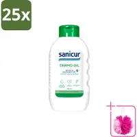 Sanicur 25 x – Bad & Douchegel – Dermo-Oil – 300 ml - Bulkverpakking - Bad en douchegel - Douchemop - Droge huid