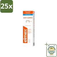 Elmex 25 x - Tandpasta - Anti Cariës Whitening - Dual Protective Shield - 75 ml - Wasstrips - Anti Cariës - Whitening - Tandpasta - Gaatjes Voorkomen - Remineralisatie