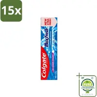 Colgate 15 x - Max Fresh - Cool Mint - Tandpasta - 100ml - Grootverpakking - Vaatwasstrips - Tandpasta - Frisse Adem - Mondhygiëne - Cariës Bestrijden - Tandplak Verwijderen