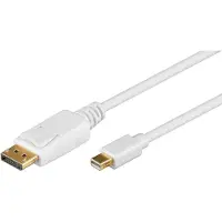Goobay 1m Mini-DisplayPort/DisplayPort-adapterkabel [MAC of PC, vergulde contacten, met vergrendelingsmechanisme]