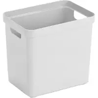 Sunware Sigma Home opbergbox 25L – 35x24,6x36,3 cm – Wit – BPA-vrij plastic, stapelbaar (deksel apart verkrijgbaar) – stijlvolle opbergmand voor kinderkamer & woonkamer