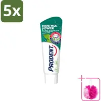 Prodent 5 x – Tandpasta – Menthol Power – 75 ml - Bulkverpakking - Tandpasta menthol - Douchemop - Frisse mond