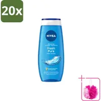 Nivea 20 x – Douchegel – Fresh Pure – 250 ml - Bulkverpakking - Douchegel - Douchemop - Huidverzorging
