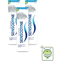 Sensodyne 3 x – Tandpasta – Gentle Whitening – 75 ml - Grootverpakking - Vaatwasstrips - Gevoelige Tanden - Tandpasta - Witte Tanden - Fluoride - Tandgevoeligheid