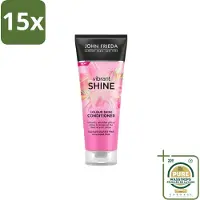 John Frieda 15 x – Conditioner – Vibrant Shine Colour – Glansversterkend – 250 ml - Wasstrips - Haarverzorging - Glansversterking - Haarkleur - Haarcrème - Haarverzorging Voor Geverfd Haar