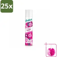 Batiste 25 x - Blush - Droogshampoo - Bloemige Geur - Frist Op en Geeft Textuur - 200ml - Bulkverpakking - Droogshampoo - Douchemop - Haar opfrissen
