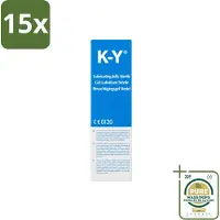 K-Y 15 x - Bevochtigingsgel - Waterbasis Glijmiddel - Hydraterend & Verzachtend - 82 g - Wasstrips - Bevochtigingsgel - Glijmiddel - Waterbasis - Bevochtiging - Intiem Gebruik