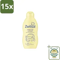 Zwitsal 15 x – Wasgel – Zeepvrij – 200 ml - Wasstrips - Baby Wasgel - Zeepvrij Wasgel - Babyhuid Verzorging - Milde Wasgel - Calendula Wasgel
