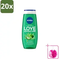 Nivea 20 x - Love Adventure Douchegel - Huidbeschermend - 250 ml - Bulkverpakking - Douchegel - Douchemop - Verfrissend