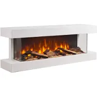 Xaralyn Elektrische wandhaard - Disegno 120SW - wit hout - 1400 Watt verwarming - met afstandsbediening - 3-zijdige elektrische haard - sfeerhaard