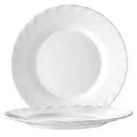 Esmeyer 6x 441-021 Arcoroc onderbord voor koffiekop, model TRIANON, 140 mm, wit