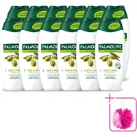 Palmolive 12 x - Naturals - Douchecréme - Olijf & Melk - Natuurlijke ingrediënten - 250 ml - Bulkverpakking - Douchecrème - Douchemop - Olijf en melk