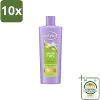 Andrélon 10 x – Shampoo – Langer Fris – 400 ml - Wasstrips - Haar Reinigen - Fris Haar - Luchtig Haar - Vitamine B3 - Vet Haar