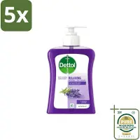 Dettol 5 x – Wasgel Handzeep – Lavendel – 250 ml - Wasstrips - Handwas - Handhygiëne - Antibacteriële Handzeep - Handen Verzorgen - Huid Verzorgen