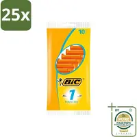 BIC 25 x - Scheermesjes - Sensitive - Enkel Mesje - Wegwerpmesjes - 10 Scheermesjes - Wasstrips - Scheermesje - Wegwerpscheermesje - Gevoelige Huid - Enkel Mesje - Roestvrij Staal