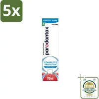 Parodontax 5 x – Tandpasta – Complete Protection Extra Fresh – 75 ml - Wasstrips - Tandvleesbescherming - Mondhygiëne - Tandplak - Bloedend Tandvlees - Extra Fris
