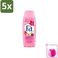 Fa 5 x – Douchegel – Magic Oil Pink Jasmine – 250 ml - Bulkverpakking - Douchegel - Douchemop - Roze jasmijn