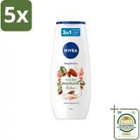 Nivea 5 x - Douchegel - Winter Moment Cacao - 250 ml - Wasstrips - Douchegel - Winter Moment - Cacao - Verzorgende Douchegel - Huid Verzorging