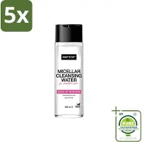 Sence 5 x - Gevoelige Huid - Micellair Water - Make-up Remover - 400 ml - Grootverpakking - Vaatwasstrips - Gevoelige Huid - Make-up Verwijderen - Micellair Water - Hypoallergen - Parfumvrij
