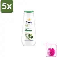 Dove 5 x – Douchecrème – Hydrating Care – 225 ml - Bulkverpakking - Douchecrème - Douchemop - Hydratatie