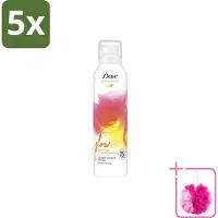 Dove 5 x – Douche- & Scheerschuim – Bath Therapy Glow – 200 ml - Bulkverpakking - Douche en scheerschuim - Douchemop - Huidverzorging