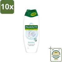 Palmolive 10 x Naturals - Douchegel - Sensitive - Voor Gevoelige Huid - 500 ml - Wasstrips - Douchegel - Gevoelige Huid - Melkproteïnen - Zachte Reiniging - Dermatologisch Getest