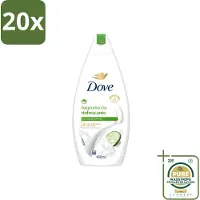 Dove 20 x – Douchegel – Refreshing – 450 ml - Wasstrips - Douchegel - Frisheid - Reiniging - Huid Verzorging - Mild Reinigen