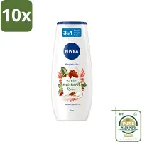 Nivea 10 x - Douchegel - Winter Moment Cacao - 250 ml - Wasstrips - Douchegel - Winter Moment - Cacao - Verzorgende Douchegel - Huid Verzorging