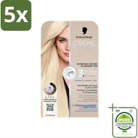 Schwarzkopf 5 x - Haarkleuring - Creme Supreme L1++ - Extreme Lightener Plus - 245g - Grootverpakking - Vaatwasstrips - Haarkleuring - Blondeer - Haarverzorging - Lichtmaken - Permanente Kleur
