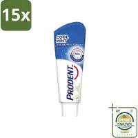 Prodent 15 x - Tandpasta - Cool Mint - Verfrissend - 75ml - Wasstrips - Tandpasta - Tandbederf - Tanderosie - Tandglazuur - Fluoride