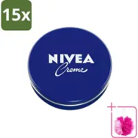 Nivea 15 x – Crème – Voor Gezicht, Handen en Lichaam – 250 ml - Bulkverpakking - Crème - Douchemop - Gezichtscreme
