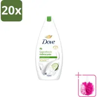 Dove 20 x – Douchegel – Refreshing – 450 ml - Bulkverpakking - Douchegel - Douchemop - Frisheid