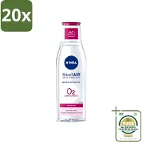 Nivea 20 x - O2 Zuurstofboost Micellair Water - Droge Huid - 200 ml - Wasstrips - Micellair Water - Droge Huid - Zuurstofboost - Reiniging - Hydratatie