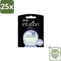 Wilkinson 25 x – Scheermesjes – Intuition Dry Skin Coconut Milk & Almond Oil – 3 Scheermesjes - Wasstrips - Scheermesjes - Droge Huid - Kokosmelk - Amandelolie - Huidverzorging