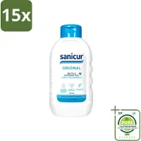 Sanicur 15 x – Bad & Douchegel – Original – 300 ml - Grootverpakking - Vaatwasstrips - Bad En Douchegel - Milde Reiniging - Huidverzorging - Hydraterende Gel - Gevoelige Huid