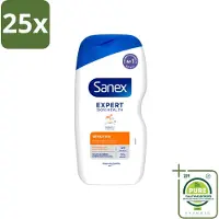 Sanex 25 x - Douchegel - Expert Skin Health Sensitive - Voor Gevoelige Huid - 400 ml - Grootverpakking - Vaatwasstrips - Gevoelige Huid - Douchegel - Huidverzorging - Hydraatatie - Kalmering