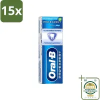 Oral-B 15 x - Pro-Expert Sterk Glazuur - Tandpasta - Beschermt Glazuur - 75 ml - Wasstrips - Tandpasta - Glazuur Beschermen - Glazuur Versterken - Tandplak Beschermen - Glazuur Erosie