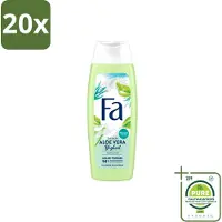 Fa 20 x – Douchegel – Yoghurt Aloe Vera – 250 ml - Grootverpakking - Vaatwasstrips - Douchegel Yoghurt Aloë Vera - Huid Verzorging - Milde Reiniging - Hydraterende Douchegel - Gevoelige Huid