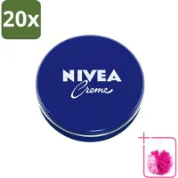 Nivea 20 x – Crème – Voor Gezicht, Handen en Lichaam – 250 ml - Bulkverpakking - Crème - Douchemop - Gezichtscreme