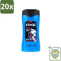 Axe 20 x - 3-in-1 Douchegel - Sport Blast - Energizing Citrus - Hydraterend - 250 ml - Wasstrips - Douchegel Sport Blast - Sportgeur - Hydraterende Douchegel - Frisheid Na Training - Energieke Geur