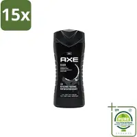 Axe 15 x – Douchegel – Black – Houtachtig & Fris - 250 ml - Grootverpakking - Vaatwasstrips - Douchegel - Frisheid - Mannelijke Geur - Cederhout - Peer