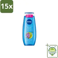 Nivea 15 x – Douchegel – Creme Mood Detox – 250 ml - Grootverpakking - Vaatwasstrips - Douchegel - Zeezout - Ontspanning - Huidverzorging - Mood Detox