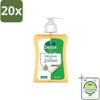 Dettol 20 x – Antibacteriële Handzeep Original – Hydraterende Formule – 250 ml - Grootverpakking - Vaatwasstrips - Handzeep - Hygiëne - Antibacterieel - Hydratatie - Huidverzorging