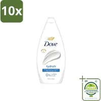 Dove 10 x – Douchegel – Hydrate – 450 ml - Grootverpakking - Vaatwasstrips - Douchegel Hydrateren - Zachte Huid - Huid Verzorgen - Mild Reinigen - Droge Huid